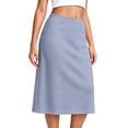 thumbnail image 1 of Women's Satin Half Slip for Under Dress Long or Short Navy Underskirt Soft Under Slips for Women Under Dresses, 1 of 4