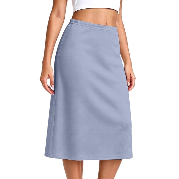 Women's Satin Half Slip for Under Dress Long or Short Navy Underskirt Soft Under Slips for Women Under Dresses