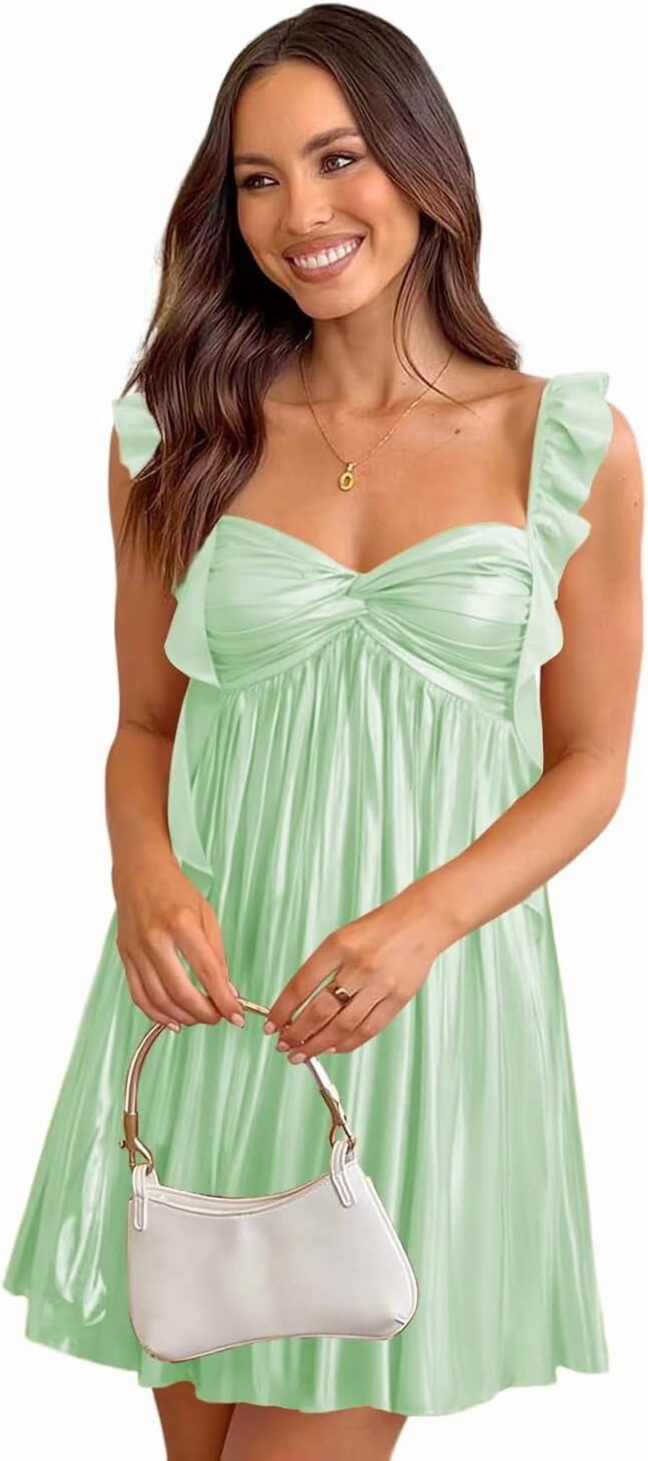 How To Ruffle Pasta Women's Satin Homecoming Dresses Short Spaghetti Straps Sweetheart Prom ...