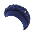 thumbnail image 1 of Women's Satin Lined Sleep Cap Beaded Braid Wrap Bonnet Ruffle Style Muslim Turban, 1 of 3