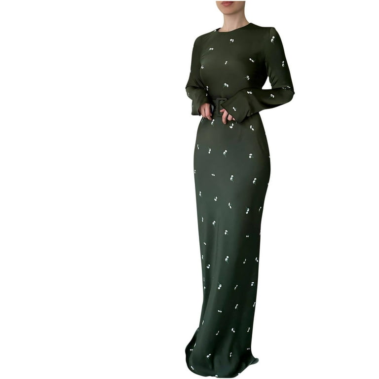 Women's Printed Slim Maxi Dress Women's Printed Slim Maxi Dress