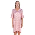 thumbnail image 1 of Women's Satin Nightgown Short Sleeve Sleepwear Plaid V Neck Sleep Shirt Silk Nighty Pajama, 1 of 10