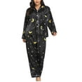 thumbnail image 1 of Women's Satin Pajama Set 2-Piece Sleepwear Loungewear Long Sleeve Button Down Silky PJ Set, 1 of 7