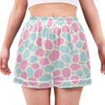 thumbnail image 1 of Women's Satin Pajama Shorts Simple Seamless Pattern with Pockets, Elastic Waist Sleep Lounge Shorts, 1 of 7