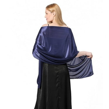 Women’s Satin Silk Shawl and Wrap for Evening Party Dresses Bridal Bridesmaid Wedding Shawl Shoulder Cover Up
