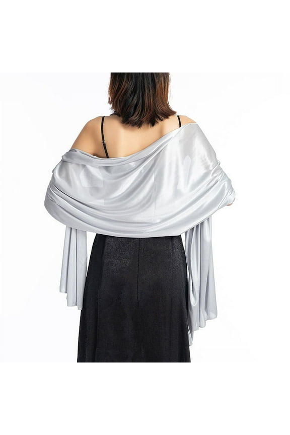 Women’s Satin Silk Shawl and Wrap for Evening Party Dresses Bridal Bridesmaid Wedding Shawl Shoulder Cover Up
