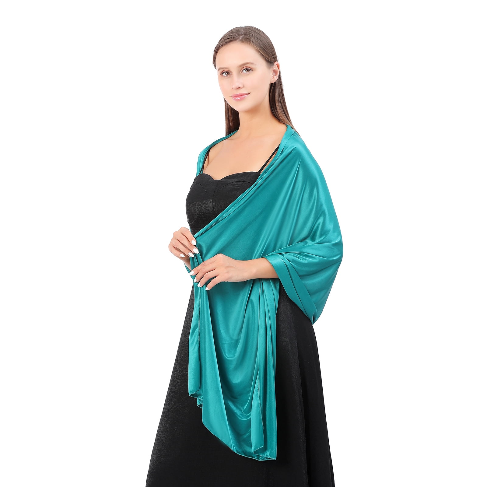 Women’s Satin Silk Shawl and Wrap for Evening Party Dresses Bridal