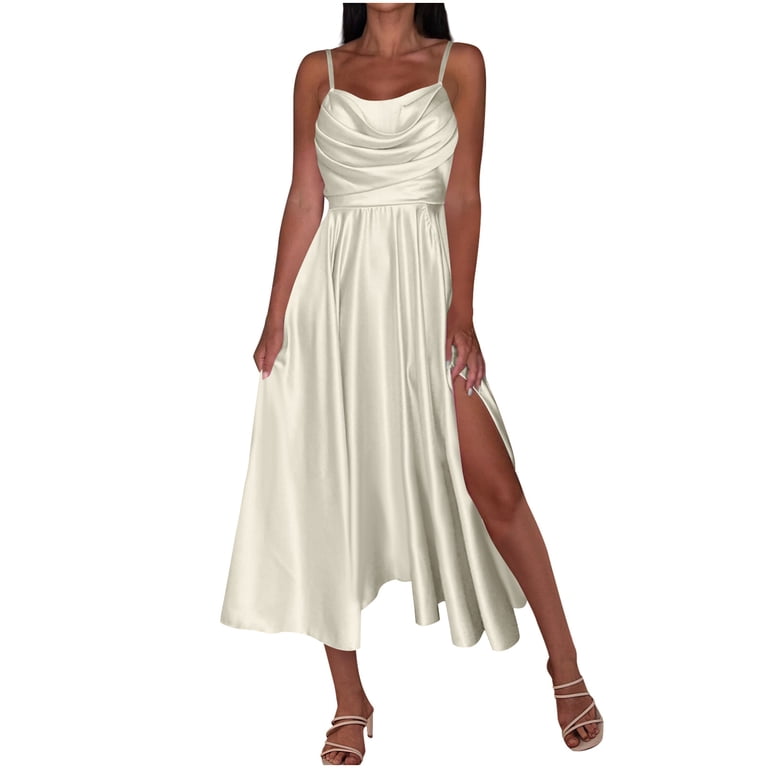 princess polly baby blue dress McQueen Chain Mail Turtleneck Satin Backless Evening Dress