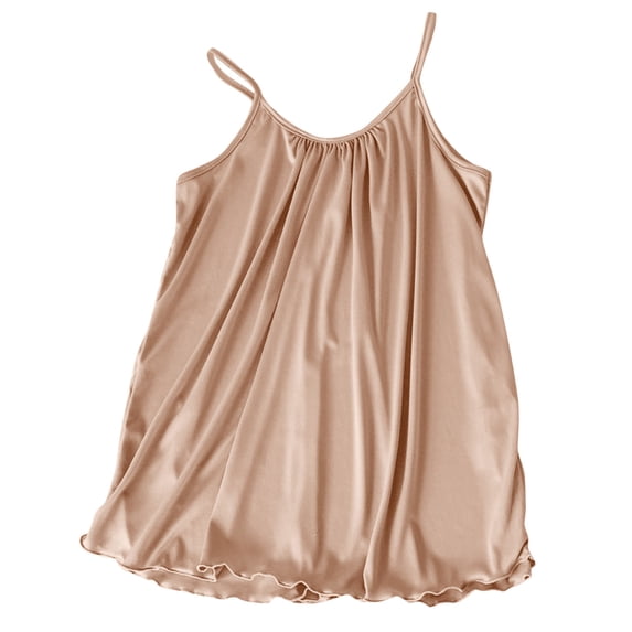 Women's Satin Tank Tops Spaghetti Straps Round Neck Tee Soft Pajama Casual Comfy Loose Ruched Tunic Shirt