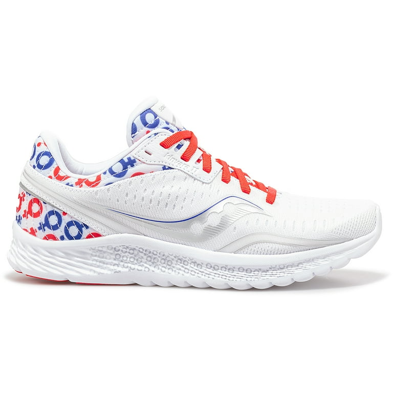 Women s Saucony x Prinkshop Hero Kinvara 11 Running Shoe Color Red White Blue Size 6.5 Width Regular Walmart