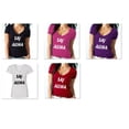 thumbnail image 1 of Women's Say Aloha Printed Design Vocation V-neck T-shirt Short Sleeve T-Shirt Soft and Comfy Shirt, Lightweight Shirt White Funny Tee Medium, 1 of 3