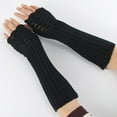 thumbnail image 1 of Women's Scale Design Winter Warm Knitted Long Arm Warmers Gloves Mittens, 1 of 8