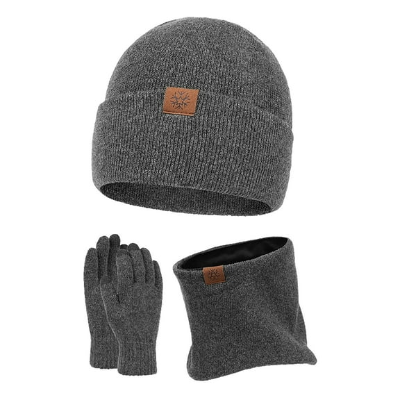 Women's Scarf Hat And Gloves Set Autumn And Winter Europe And The United States Outdoor Woolen Hat Couple Bib Hat Gloves Three Piece Ear Warm Knitted Hat Set, Women's Accessories Scarf ,Hat,& Gloves