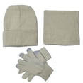 thumbnail image 1 of Women's Scarf Hat And Gloves Set Winter Beanie Hat Scarf Gloves Warm Fleece Knit Winter Hats Screen Gloves Neck Scarf Set Winter Gifts For Unisex Adult, Women's Accessories Scarf ,Hat,& Gloves, 1 of 3