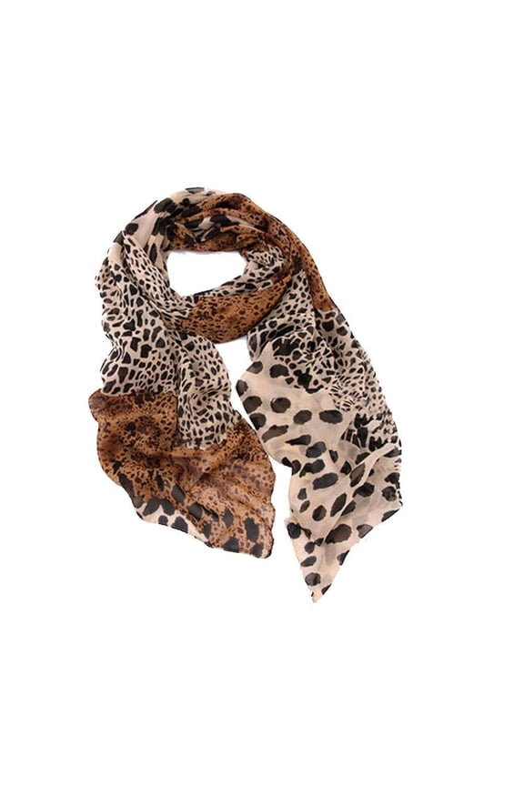 Women's Scarf Leopard Print Fashion Temperament Scarf Chiffon Scarf