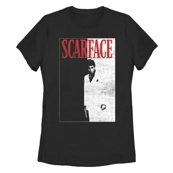 Women's Scarface Distressed Poster  Graphic T-Shirt