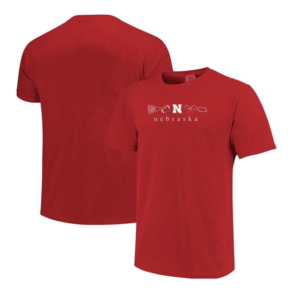 Women's  Scarlet Nebraska Huskers Comfort Colors T-Shirt