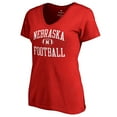 thumbnail image 1 of Women's Scarlet Nebraska Huskers First Sprint V-Neck T-Shirt, 1 of 3