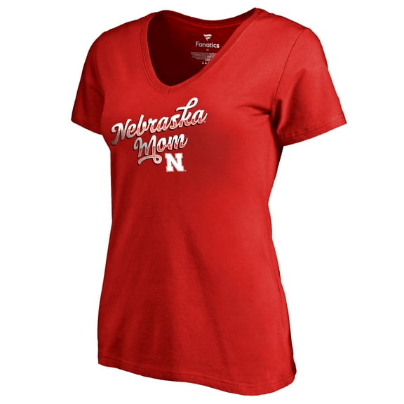 Women's Scarlet Nebraska Huskers Team Mom T-Shirt