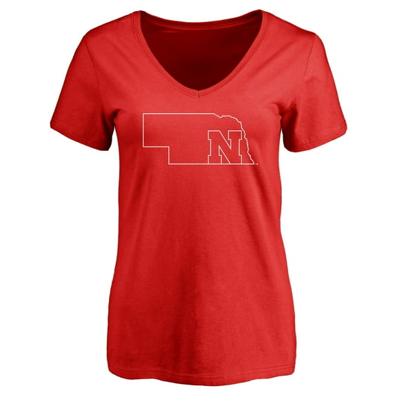 Women's Scarlet Nebraska Huskers Tradition State T-Shirt