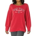 thumbnail image 1 of Women's Scarlet Ohio State Buckeyes Brooklyn Pullover Sweatshirt, 1 of 2