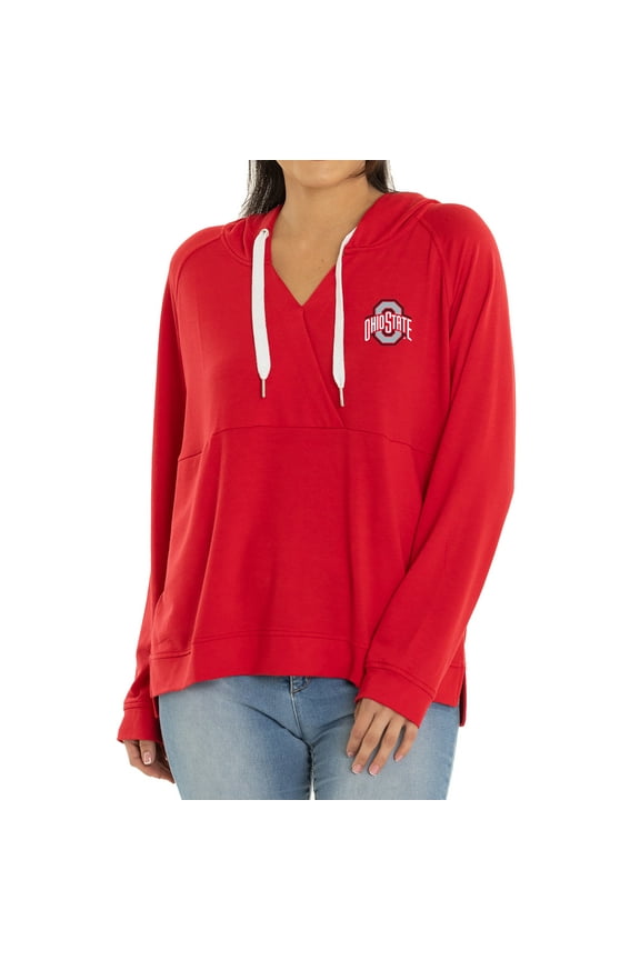 Women's Scarlet Ohio State Buckeyes Christine Pullover Hoodie