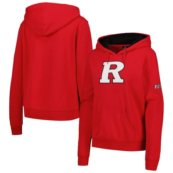 Women's Scarlet Rutgers Scarlet Knights Team Big Logo Pullover Hoodie