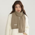 thumbnail image 1 of Women's Scarves Fall Winter Solid Color Wool Scarf For Unisex Soft Knitted Warm Scarves Wool All Couple Scarf,Yellow Women's Accessories Scarf, 1 of 5