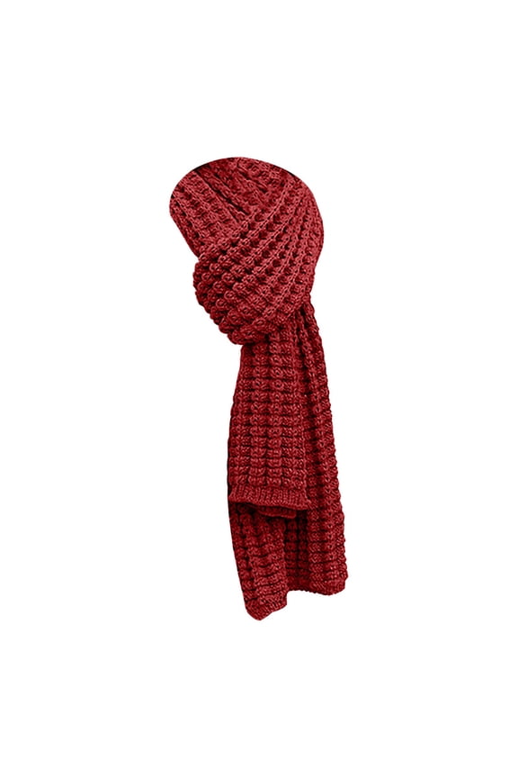 Women's Scarves New Coarse Knitted Handmade Scarf For Women'S Winter Thickened Solid Color Student Couple Knitted Neck, Women's Accessories Scarf