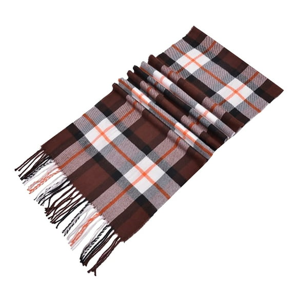 Women's Scarves Wool Feel Scarf Warm Soft Lightweight Scottish Scotland Check Tartan Plaid Gift For Men Women Kids,Orange Women's Accessories Scarf