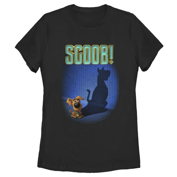 Women's Scooby Doo Dog Shadow Graphic Tee Black Medium