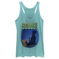 thumbnail image 1 of Women's Scooby Doo Dog Shadow  Racerback Tank Top Tahiti Blue Small, 1 of 3