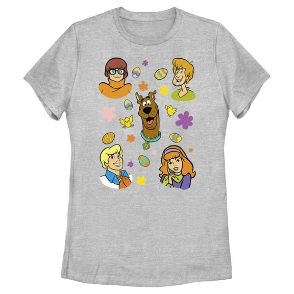 Women's Scooby Doo Easter Eggy Gang Graphic Tee Athletic Heather X Large