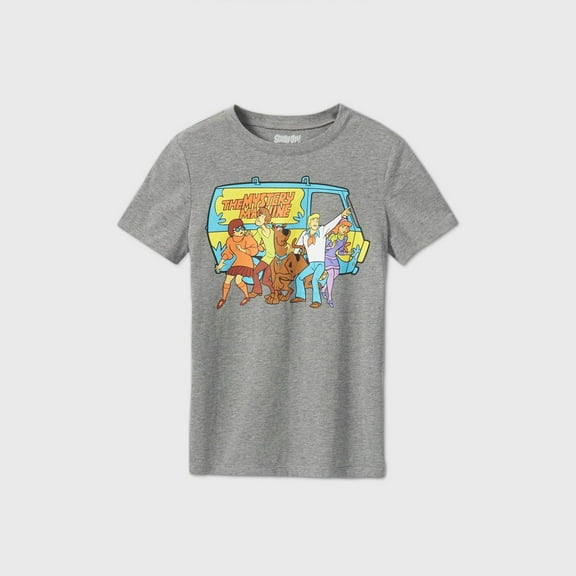 Women's Scooby Doo Mystery Van Short Sleeve Graphic T-Shirt - Heather Grey - (Large)