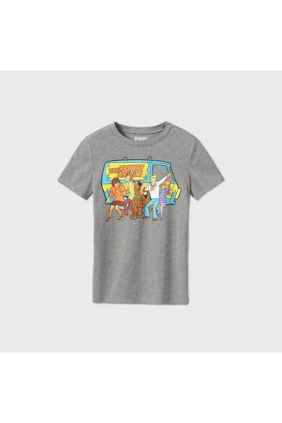 Women's Scooby Doo Mystery Van Short Sleeve Graphic T-Shirt - Heather Grey - (Large)