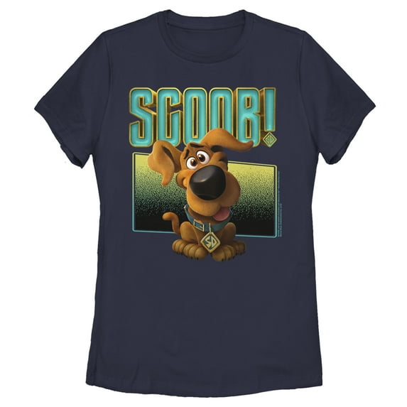 Women's Scooby Doo Puppy Frame Graphic Tee Navy Blue Medium