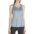 thumbnail image 1 of Women's Scoop Neck Active Racerback Wide Strap Yoga Camisole Basic Tank Top, 1 of 1