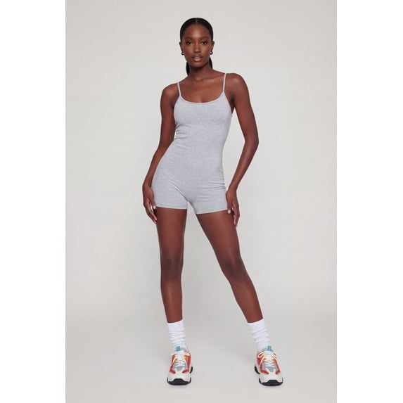 Women's Scoop Neck Cami Biker Romper