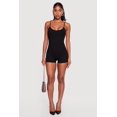 thumbnail image 1 of Women's Scoop Neck Cami Biker Romper, 1 of 3