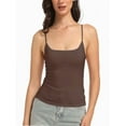 thumbnail image 1 of Women's Scoop Neck Cami Crop Tops Strap Camisole Tank Shirt Cami Cropped Tops, 1 of 4