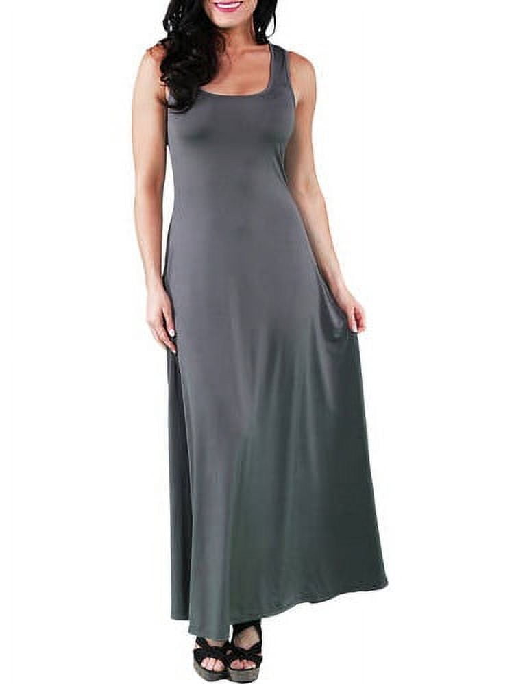 chinese dress ladies Wanda Grey Rhinestone Knitted Tank Maxi Dress, M / Grey