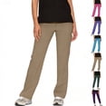 thumbnail image 1 of Women’s Scrub Pants Soft Stretch Cargo with Pockets Loose Fit Consider Sizing Down Khaki XL, 1 of 4