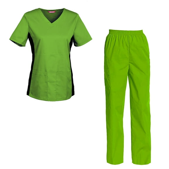 Women's Scrub Set - V-Neck Top and Cargo Pants