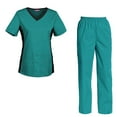 thumbnail image 1 of Women's Scrub Set - V-Neck Top and Cargo Pants, 1 of 2