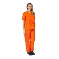 thumbnail image 1 of Women's Scrub Sets, Scrub Top and Pants (Orange, XX-Small), 1 of 5