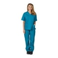 thumbnail image 1 of Women's Scrub Sets, Scrub Top and Pants (Teal, 3X-Large), 1 of 7