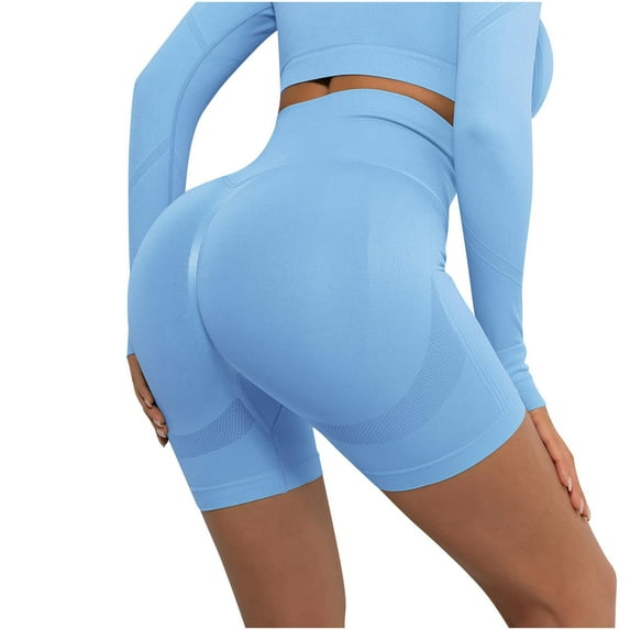 Women's Scrunch Butt Lifting Workout Shorts Seamless Gym Biker Squat Proof Spandex Yoga Running Shorts
