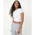 thumbnail image 1 of Women's Sculpted Crew Neck T-shirt White XL, 1 of 1