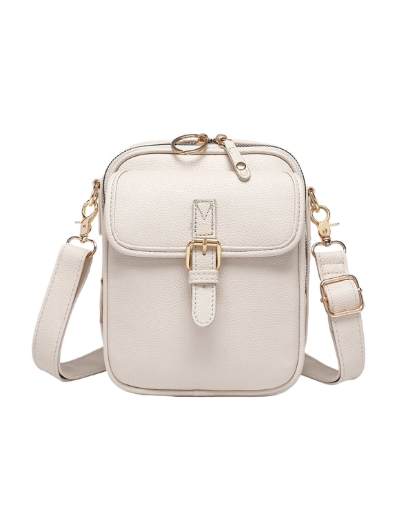 Women's Sculpture Crossbody Bag | Women's Purse Bag | Lightweight Adjustable Strap | Multi-Compartment | Travel Friendly | Everyday Carry Purse(White)