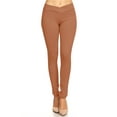thumbnail image 1 of Women's Mid-Rise Seagull Shaped Skinny Ponte Pants with Elastic Waistband, 1 of 6
